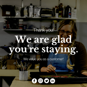 We are glad you're staying.